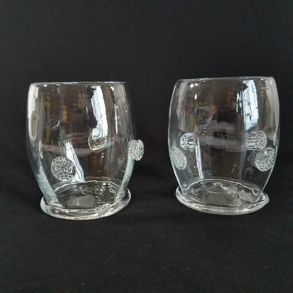 2 Juliska Cameron Double Old Fashioned Glasses READ 4"X4" (b) - Picture 3 of 15